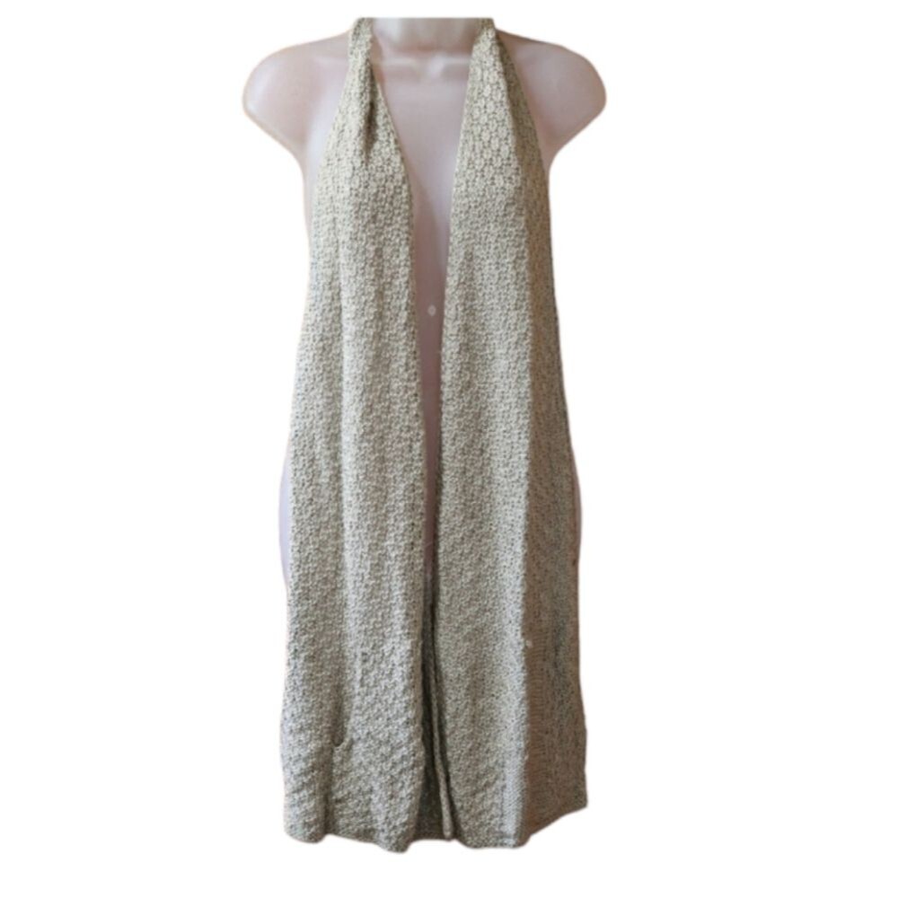 Vintage Pocket Scarf Long Knit Scarf with Pockets